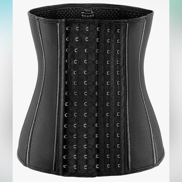 Black Steel Boned Waist Trainer - Picture 2 of 8